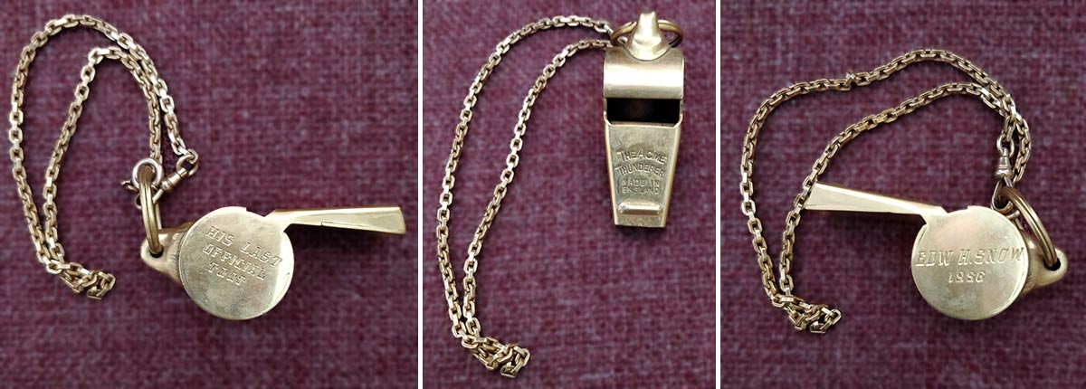 3 views of gold whistle